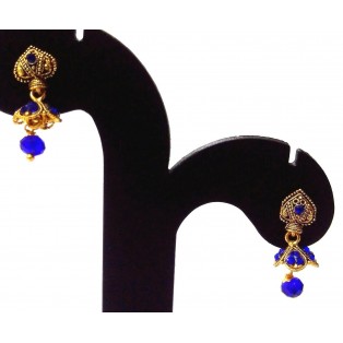 Golden Oxidized Earrings Jhumka Jhumki Ethnic Imitation Jewelry Drop Dangle EA66